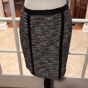 Melissa Paige Black & Cream Textured Skirt